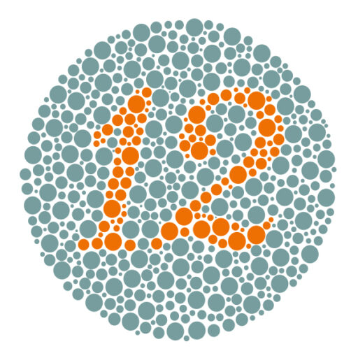 Sample of the Ishihara Test for approximate self-diagnosis of color blindness